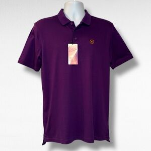 Louis Philippe Feather Touch Polo Shirt Men’s L Purple 100% Cotton NWT